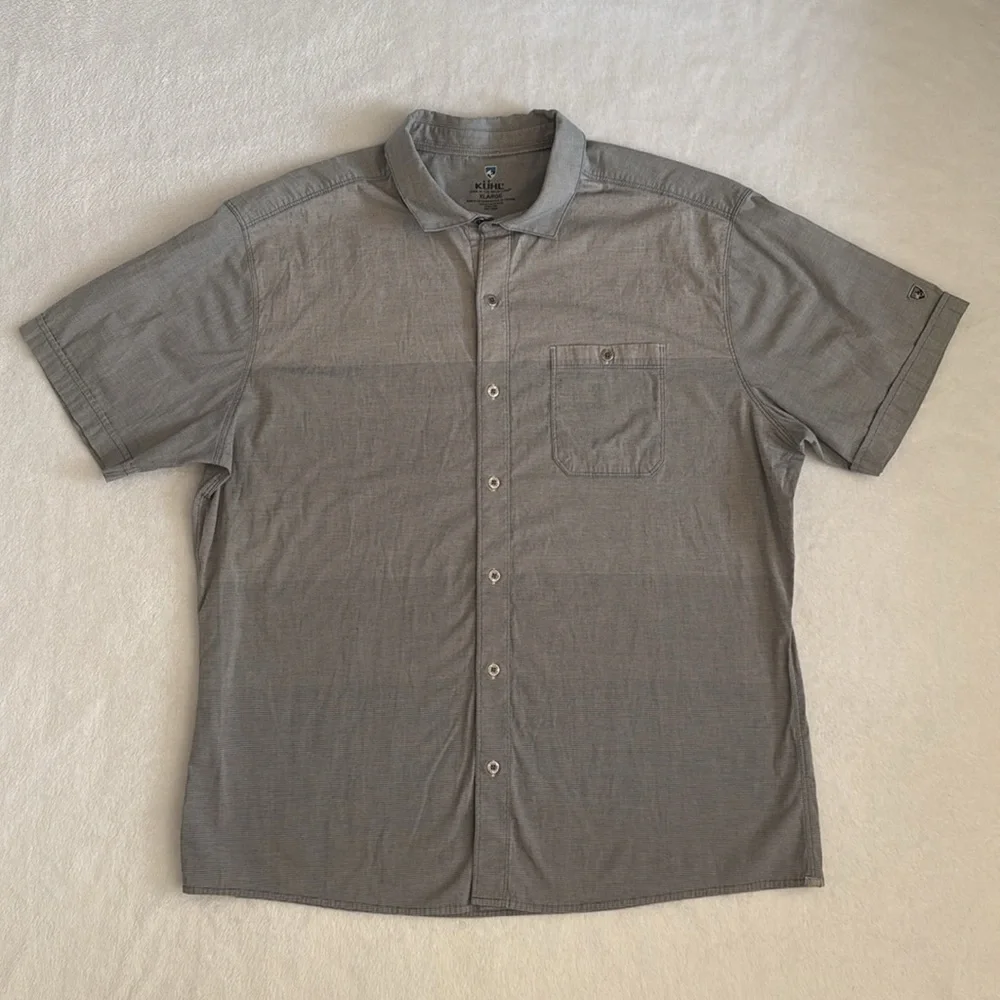 Kuhl | The Ombre Short Sleeve Button Up Casual Stripe Outdoor Shirt 7348 (XL) - Picture 16 of 16